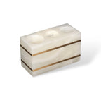 Bathroom Cup | Marble-Look Resin & Gold Accents
