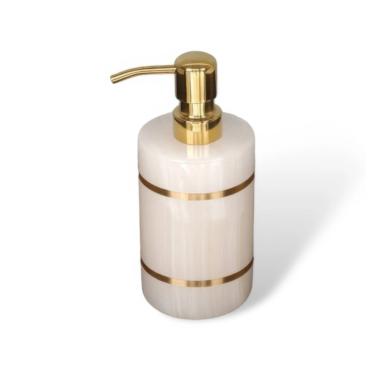 Bathroom Cup | Marble-Look Resin & Gold Accents