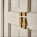 Bathroom Door Sign | Solid Wood Male & Female Pictograms