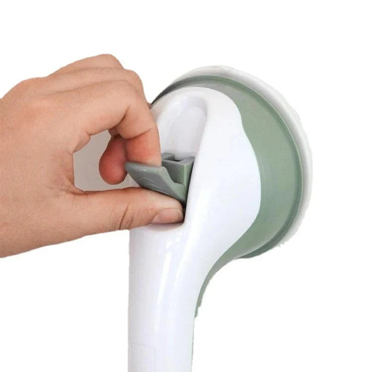 Bathroom Grab Bar | Suction-Mount Locking & Non-Slip Grip