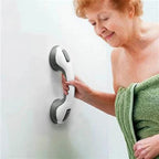 Bathroom Grab Bar | Suction-Mount Locking & Non-Slip Grip