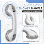 Bathroom Grab Bar | Suction-Mount Locking & Non-Slip Grip
