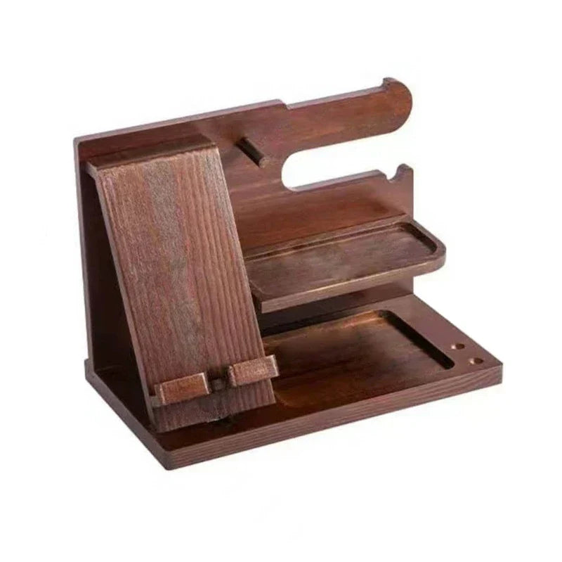 Bedside Docking Station | Elegant Wood Phone & Watch Organizer