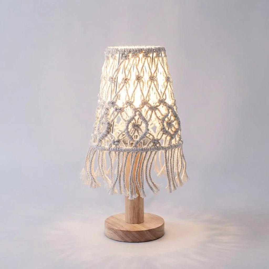 Bedside Lamp | Feather-Textured Shade & Warm Diffused Light | E27 Socket