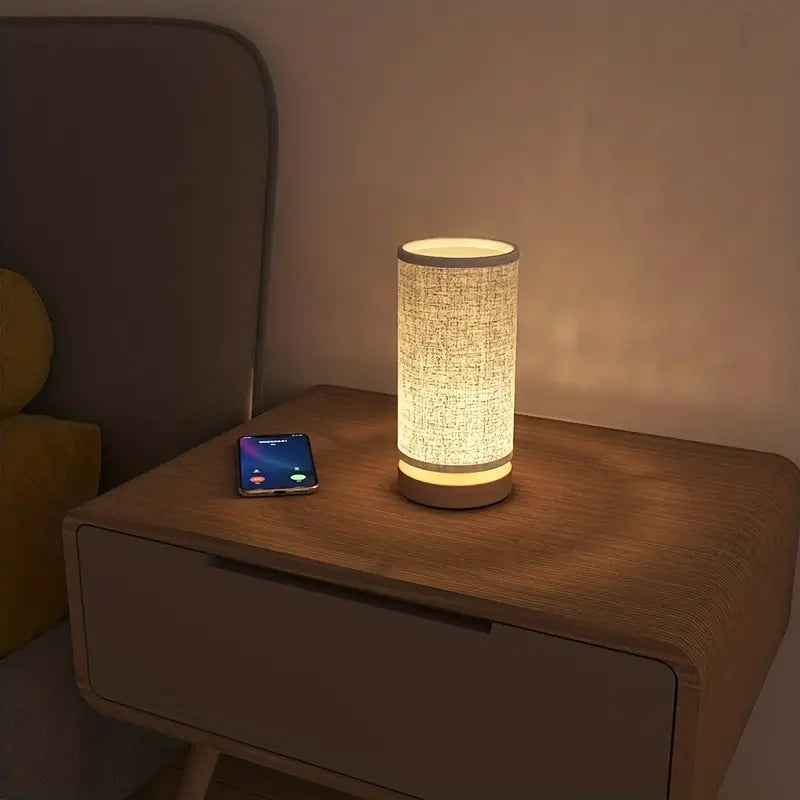 Bedside Night Light | Linen-Look & Soft Ambient Glow