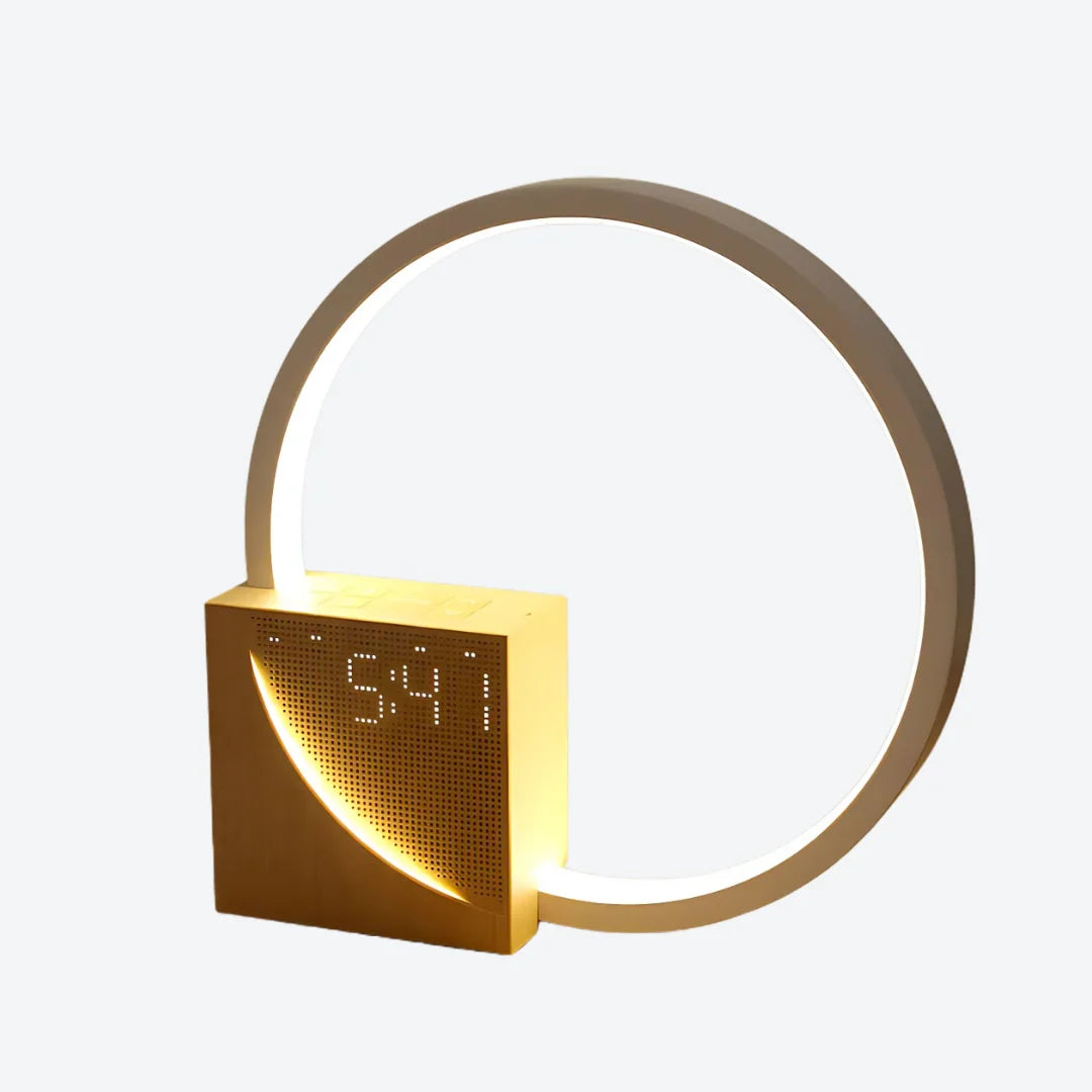 Bedside Table Lamp | Wake-Up Light & Alarm USB Charging