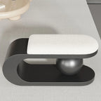 Bench | Art Deco Sherpa Seat & Stainless Steel Frame | Pre-Assembled