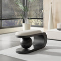 Bench | Art Deco Sherpa Seat & Stainless Steel Frame | Pre-Assembled