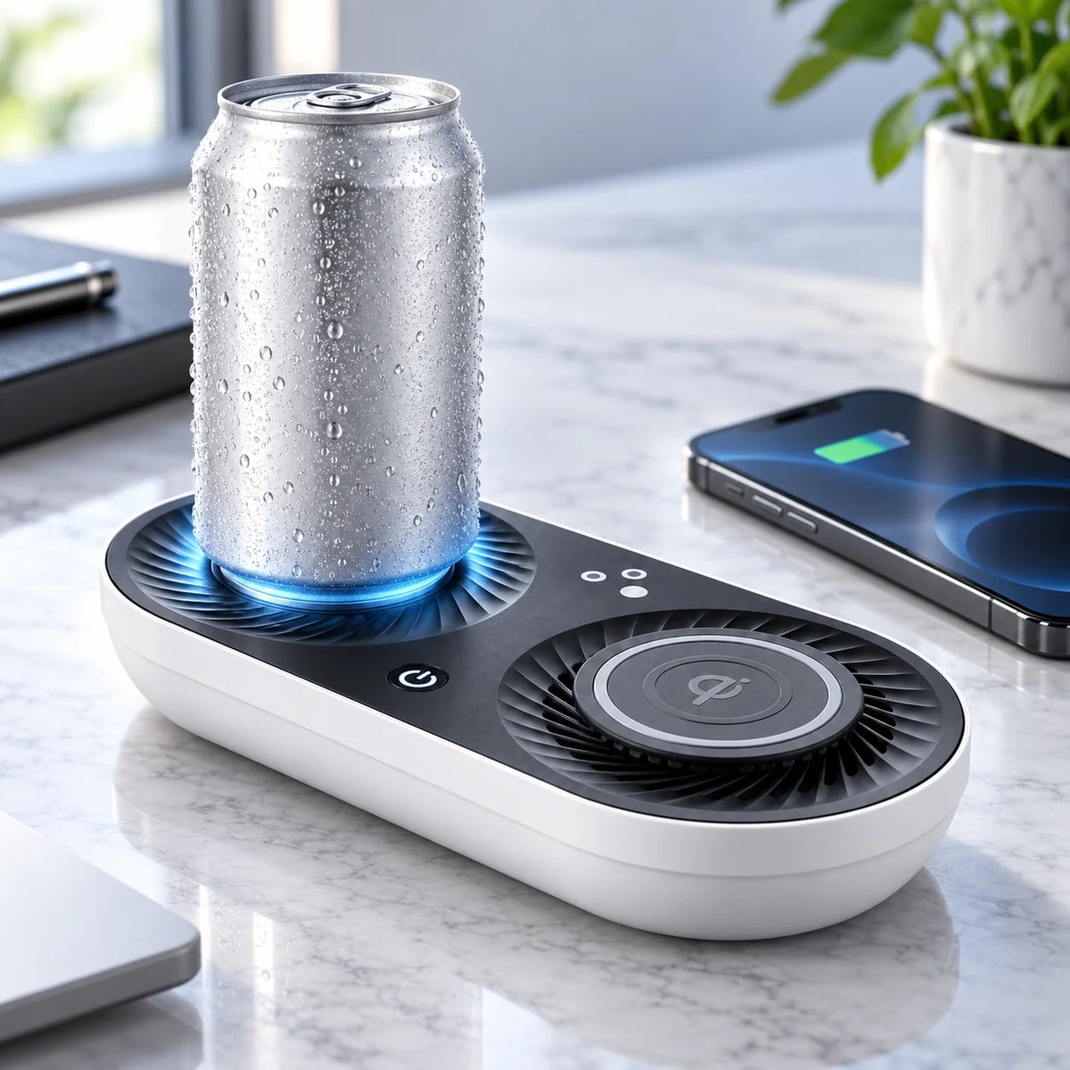 Beverage Warmer & Cooler | Wireless Charging | Includes 12 Oz Mug