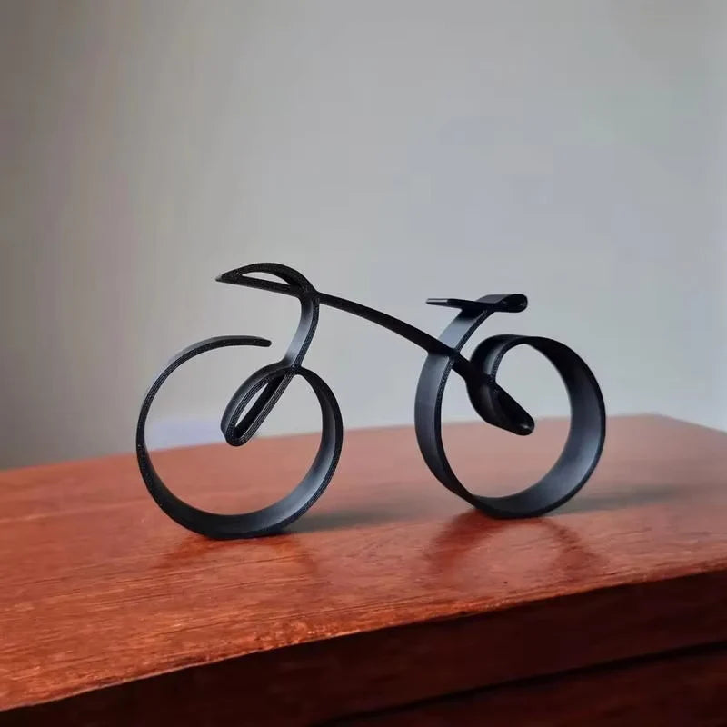 Bicycle Sculpture | Minimalist Metal Desk & Shelf Accent