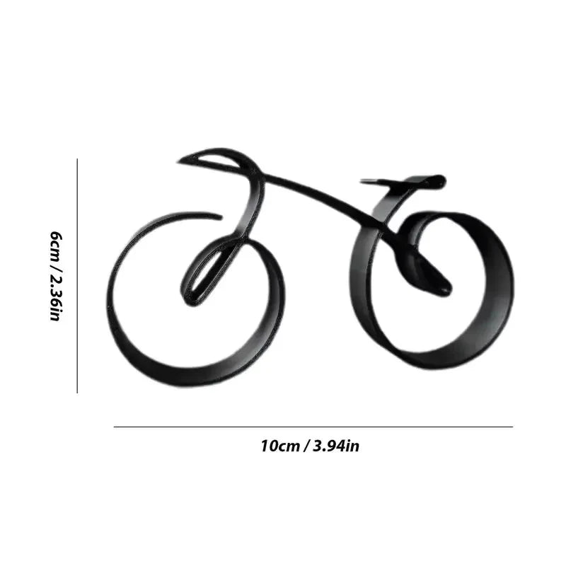 Bicycle Sculpture | Minimalist Metal Desk & Shelf Accent