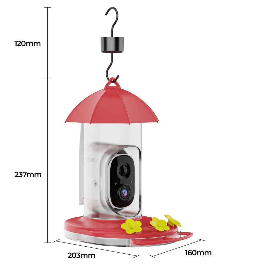 Bird Feeder | 1080P Wide-Angle Camera Anti-Ant & Bee-Proof