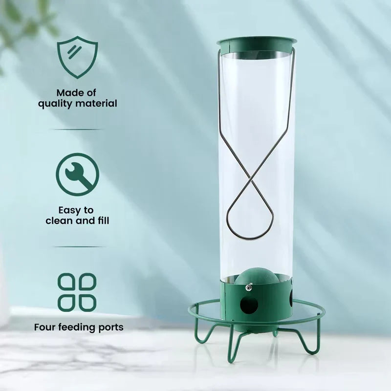 Bird Feeder | Squirrel-Proof Rotating Perch & Large Capacity | Hanging Mount