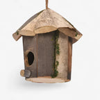 Birdhouse | Hut-Shaped Wooden & Hanging Cord