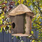 Birdhouse | Hut-Shaped Wooden & Hanging Cord