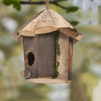 Birdhouse | Hut-Shaped Wooden & Hanging Cord