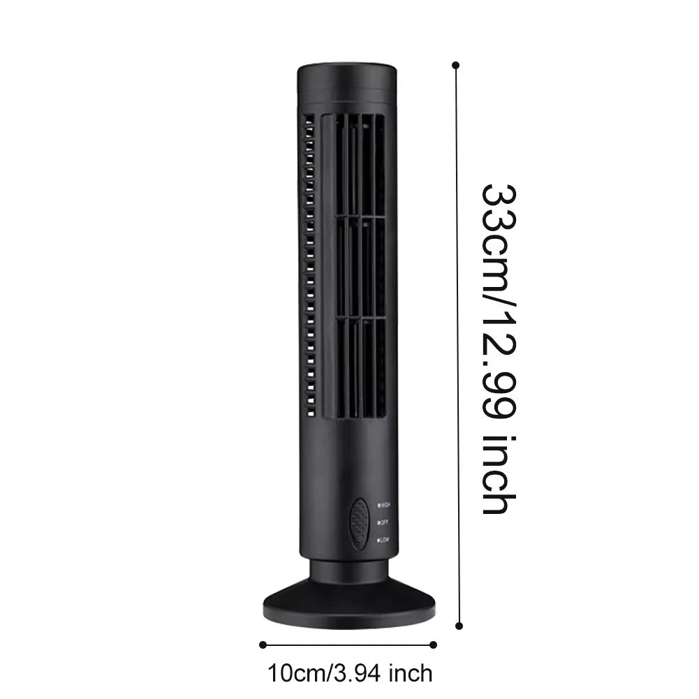 Bladeless Tower Fan | USB-Powered & Child-Safe