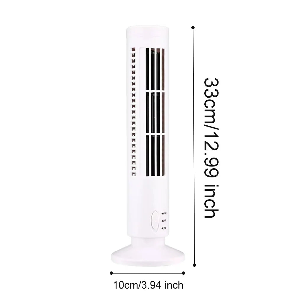 Bladeless Tower Fan | USB-Powered & Child-Safe