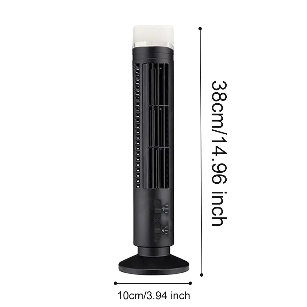 Bladeless Tower Fan | USB-Powered & Child-Safe