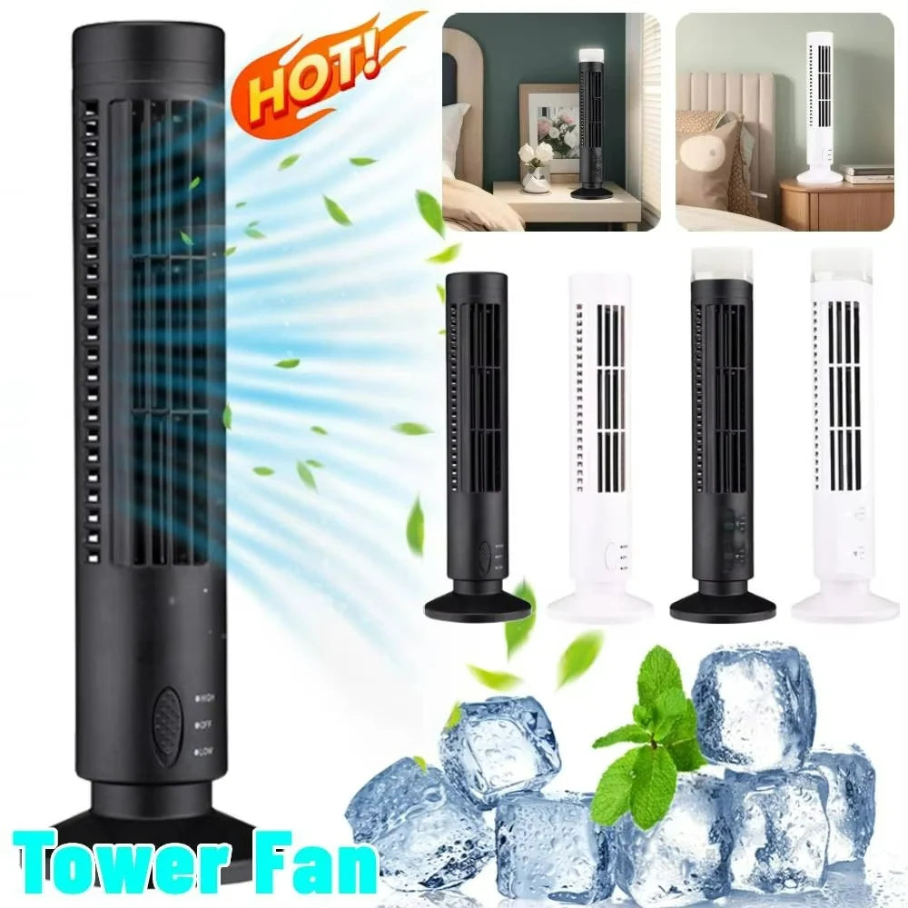 Bladeless Tower Fan | USB-Powered & Child-Safe