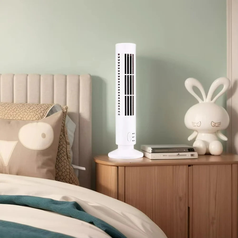 Bladeless Tower Fan | USB-Powered & Child-Safe