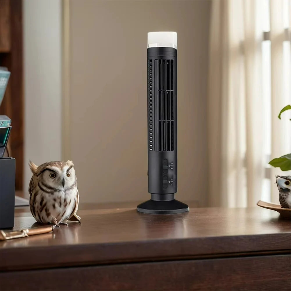 Bladeless Tower Fan | USB-Powered & Child-Safe