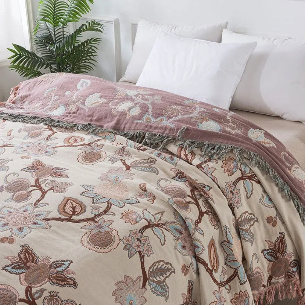 Blanket with Tassel Trim