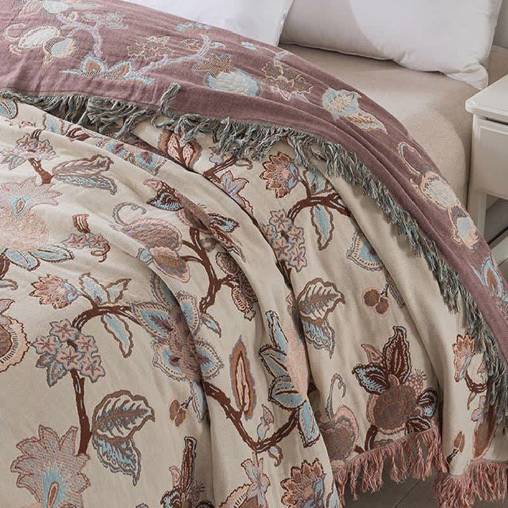 Blanket with Tassel Trim