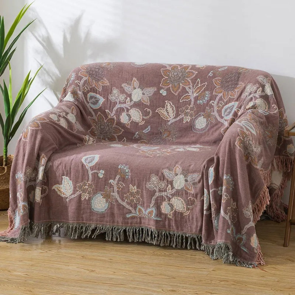 Blanket with Tassel Trim