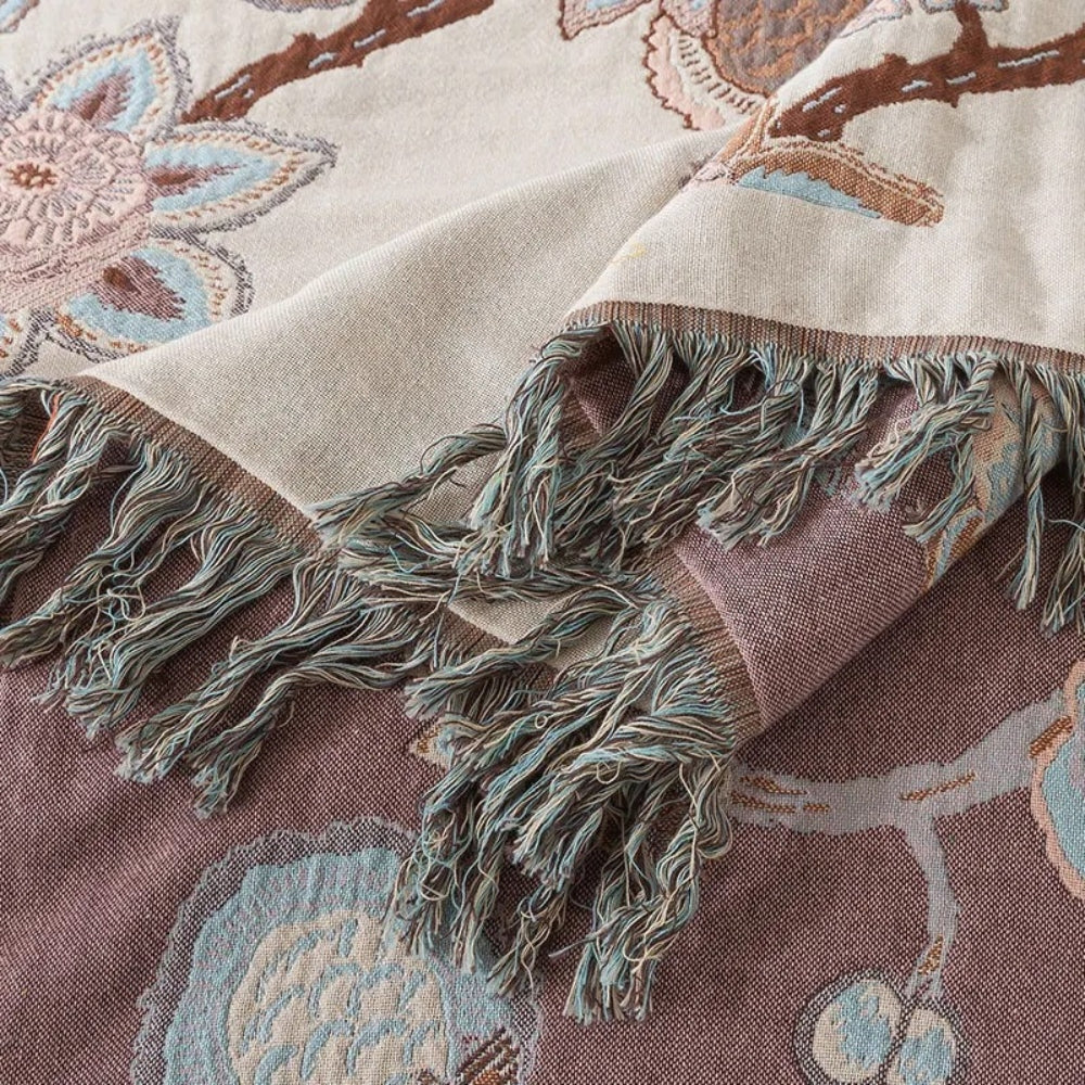 Blanket with Tassel Trim