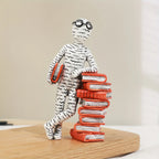Bookend | Durable Resin & Abstract Glasses Pattern