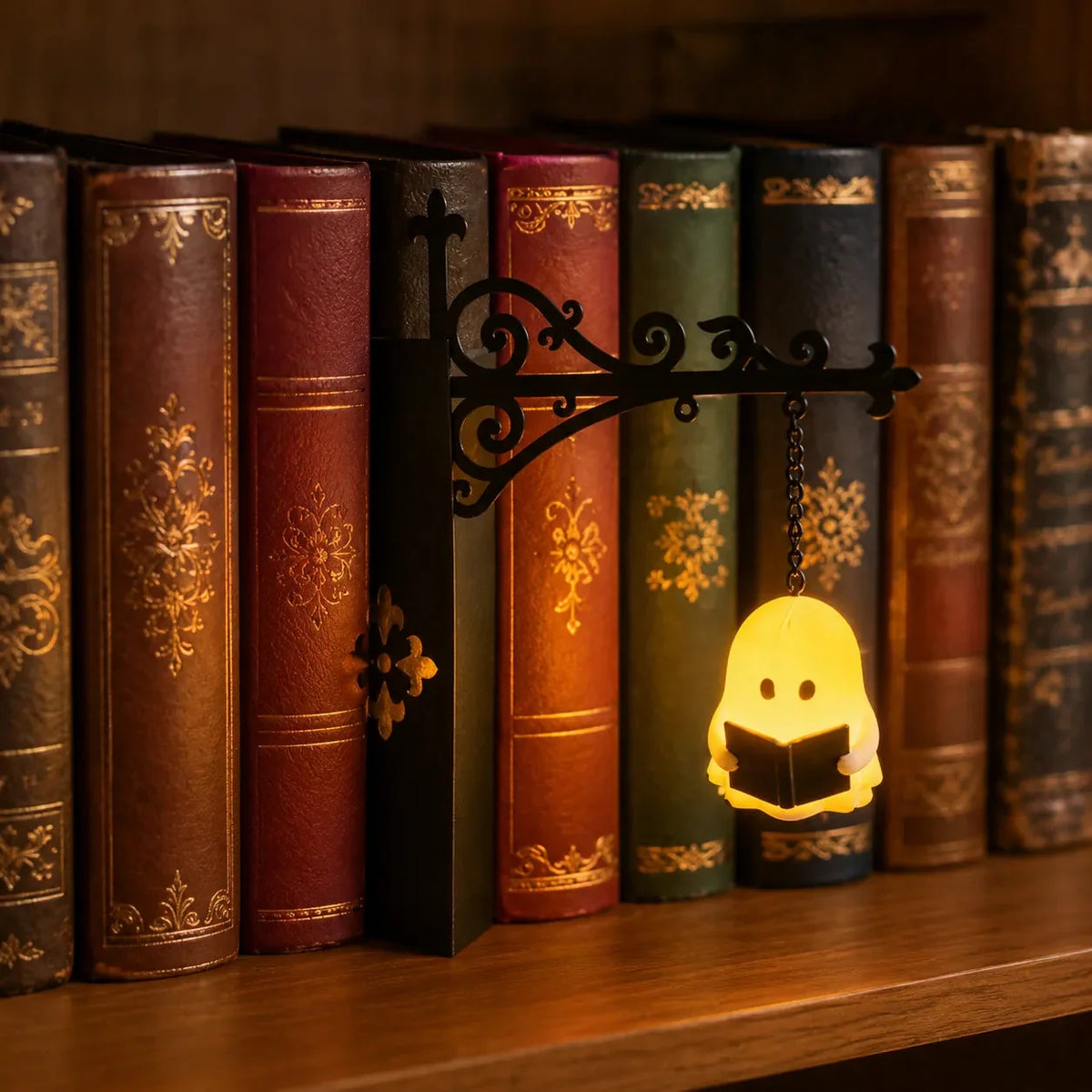 Bookshelf Lantern | Clip-On & Cordless Warm Amber LED