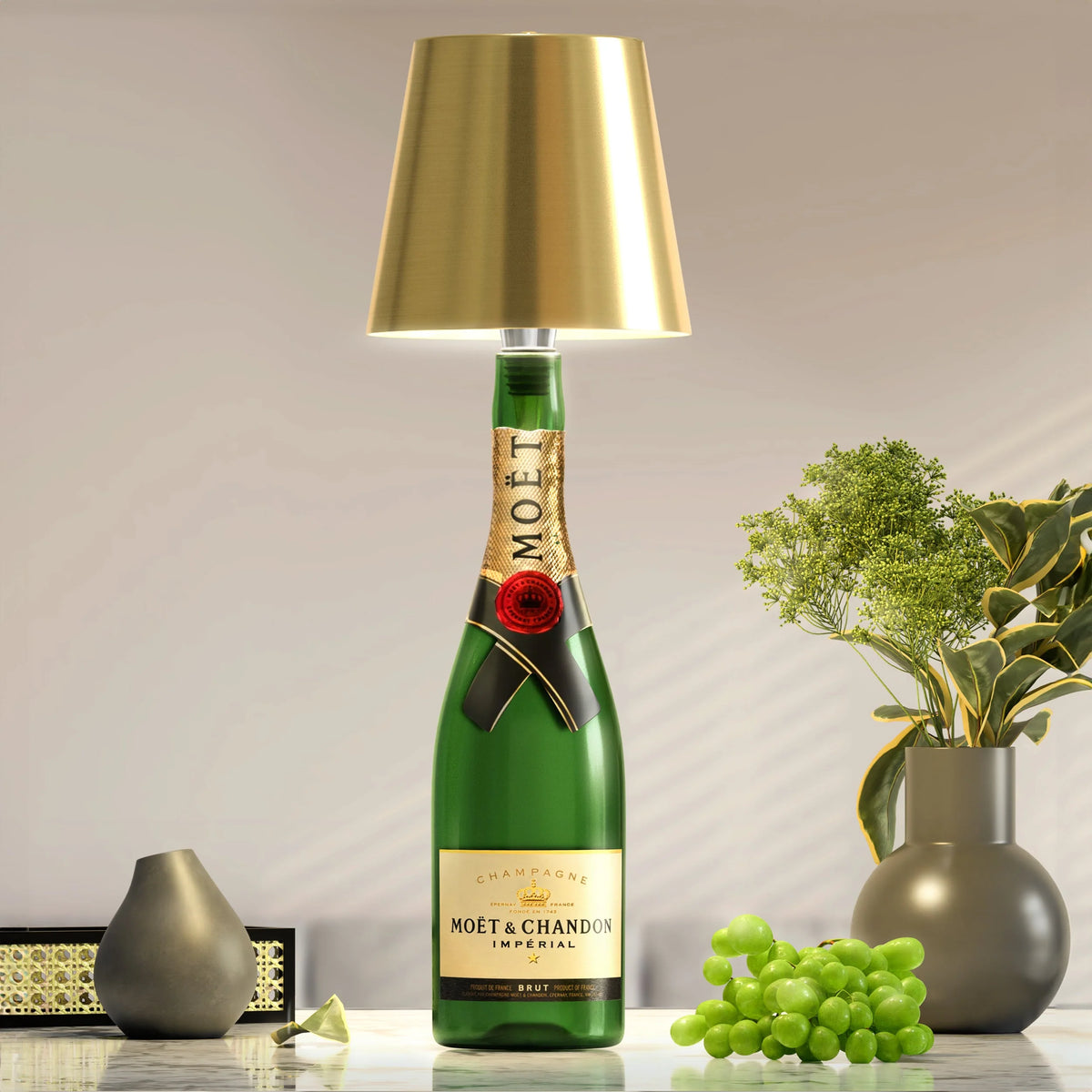 Bottle Lamp | Wireless & Rechargeable USB-C Warm 3000K | Universal Fit
