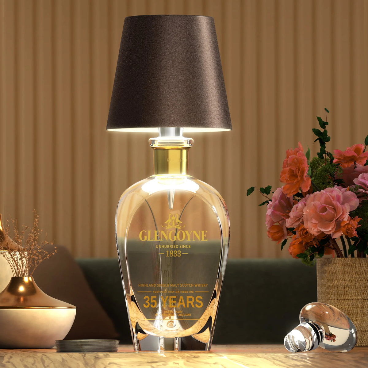 Bottle Lamp | Wireless & Rechargeable USB-C Warm 3000K | Universal Fit