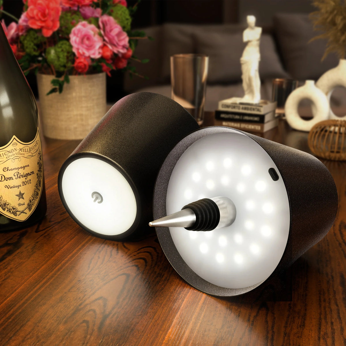 Bottle Lamp | Wireless & Rechargeable USB-C Warm 3000K | Universal Fit