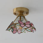 Butterfly Ceiling Light | Stained Glass & Brass | Ideal For Nursery