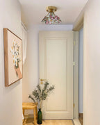 Butterfly Ceiling Light | Stained Glass & Brass | Ideal For Nursery