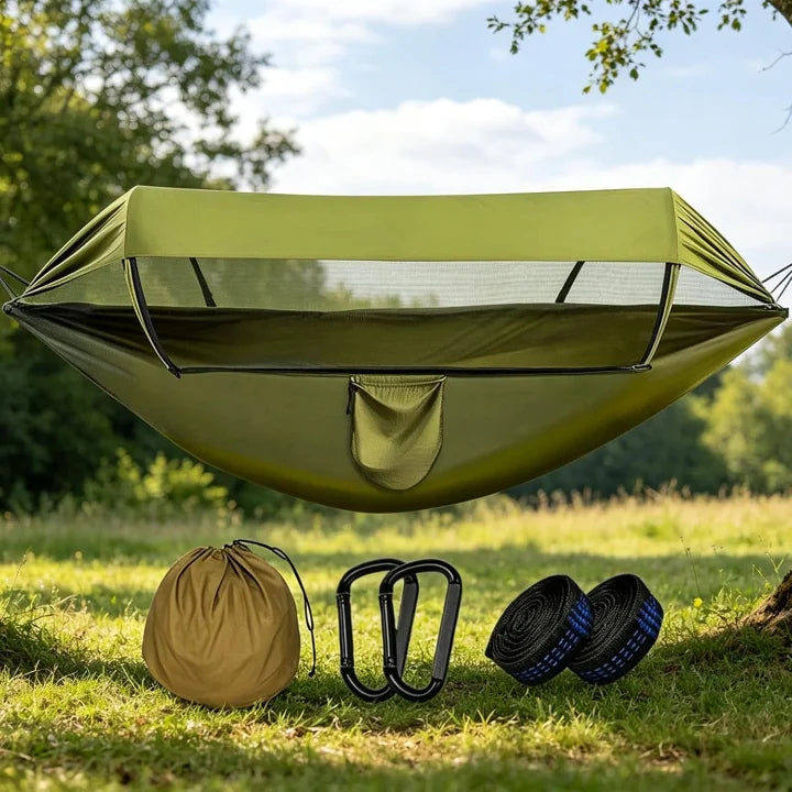 Camping Hammock | Mosquito Net & Sun Canopy | 260 x 140 cm