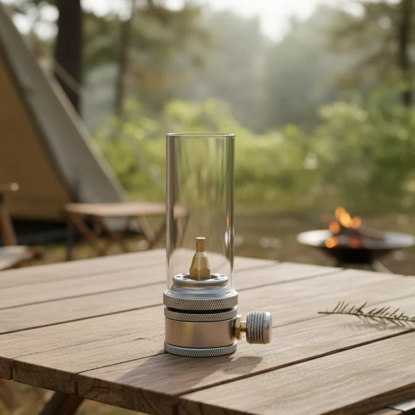 Camping Lamp | Butane-Powered & Stepless Adjustable Flame