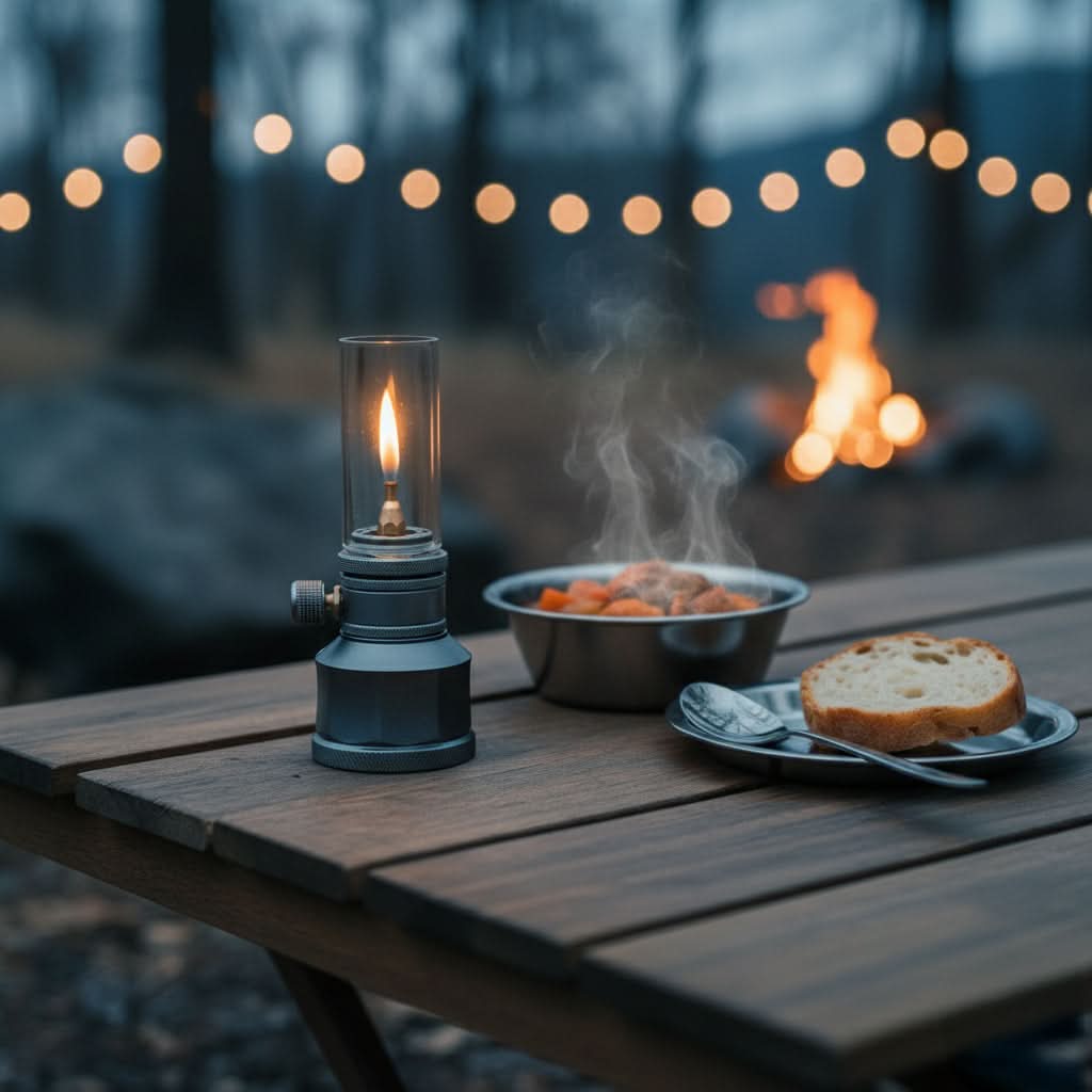 Camping Lamp | Butane-Powered & Stepless Adjustable Flame
