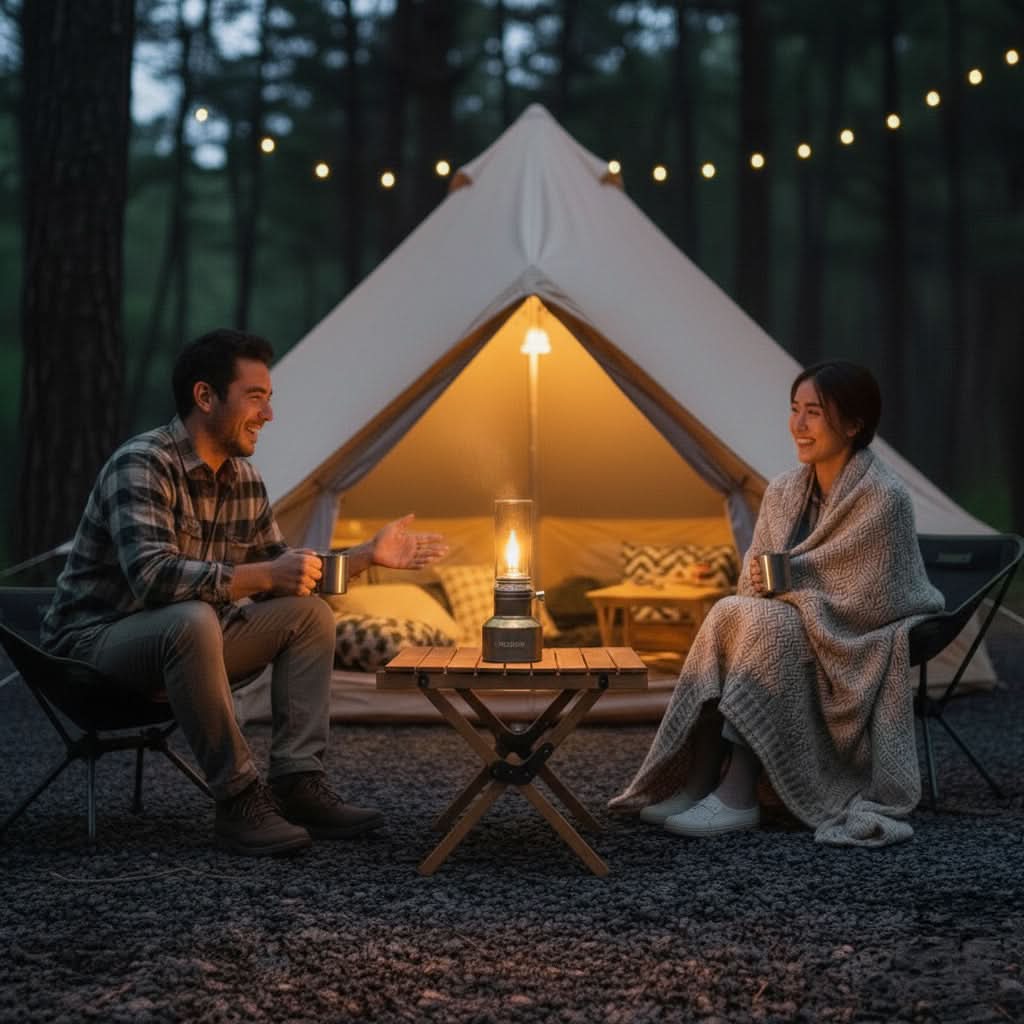 Camping Lamp | Butane-Powered & Stepless Adjustable Flame