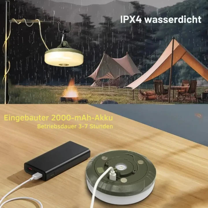 Camping Lantern | 4-in-1 USB-Rechargeable & RGB String Lights | IPX4