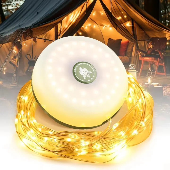 Camping Lantern | 4-in-1 USB-Rechargeable & RGB String Lights | IPX4