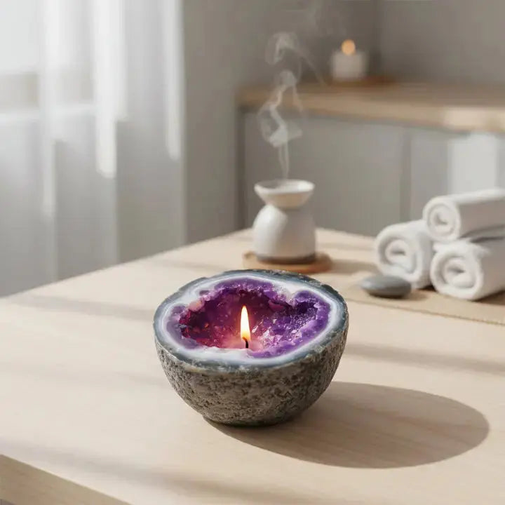 Candle | Geode Design & Natural Wax