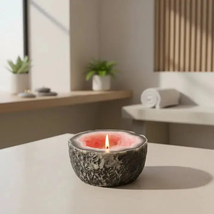 Candle | Geode Design & Natural Wax
