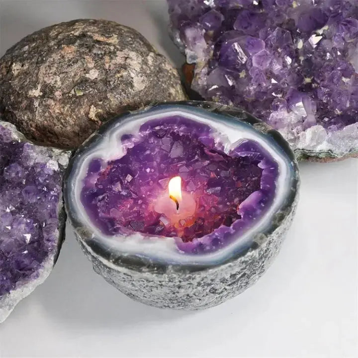 Candle | Geode Design & Natural Wax