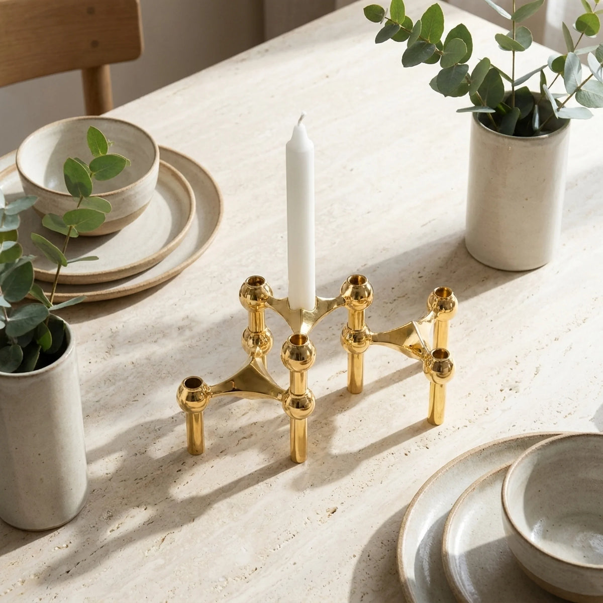 Candle Holder | Molecular-Inspired Sculptural Design