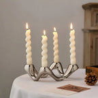 Candle Holder | Premium Ceramic Ripple Design
