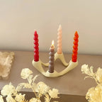 Candle Holder | Premium Ceramic Ripple Design