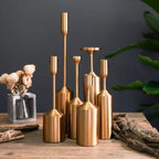 Candle Holder Set | Gold-Coated Aluminum & Reflective Finish | 3-Piece Set